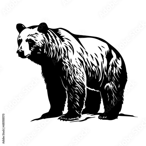 Cuddly Charm: Adorable Baby Bear Vector - Sweet Illustration of a Playful Cub in Nature's Embrace