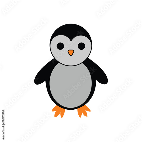 vector king penguin on white background
