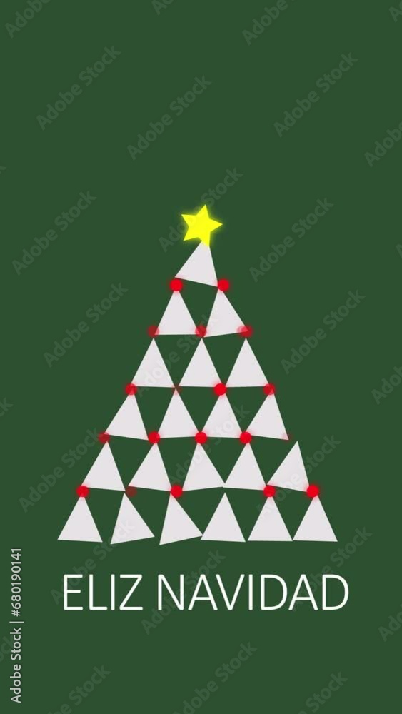 Feliz navidad árbol fondo verde oscuro para redes vertical