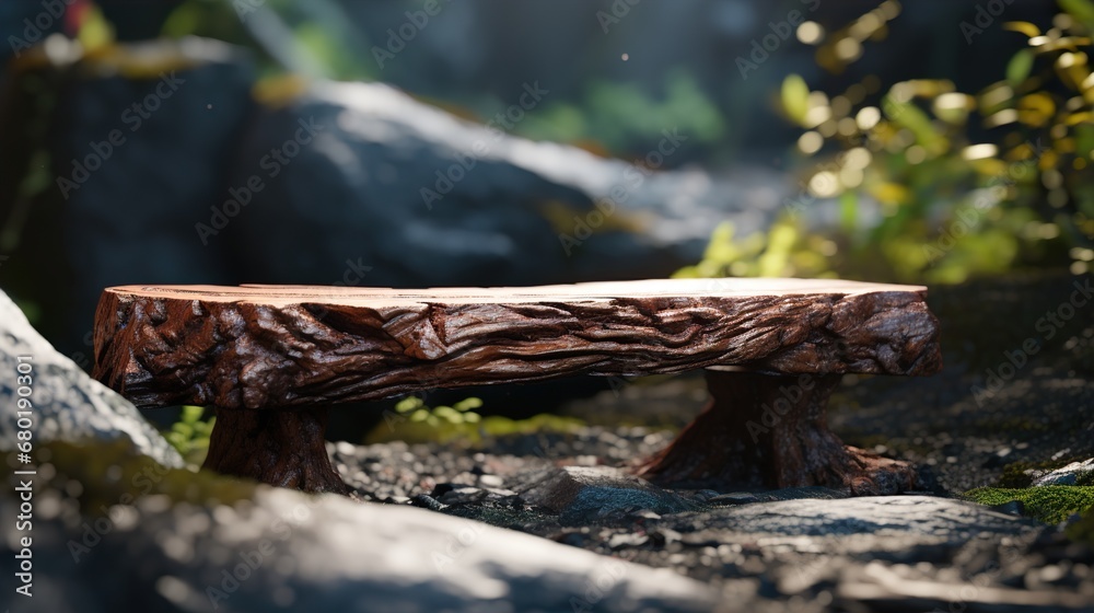 Outdoor Bench in Natural Woods Outdoor Bench in Natural Woods