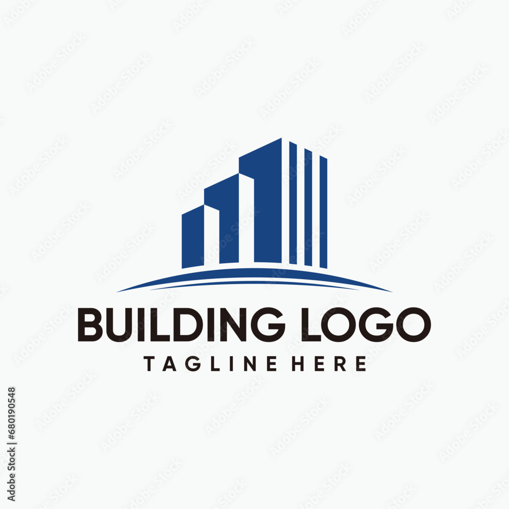 real estate, creative house, abstract buildings logo design template