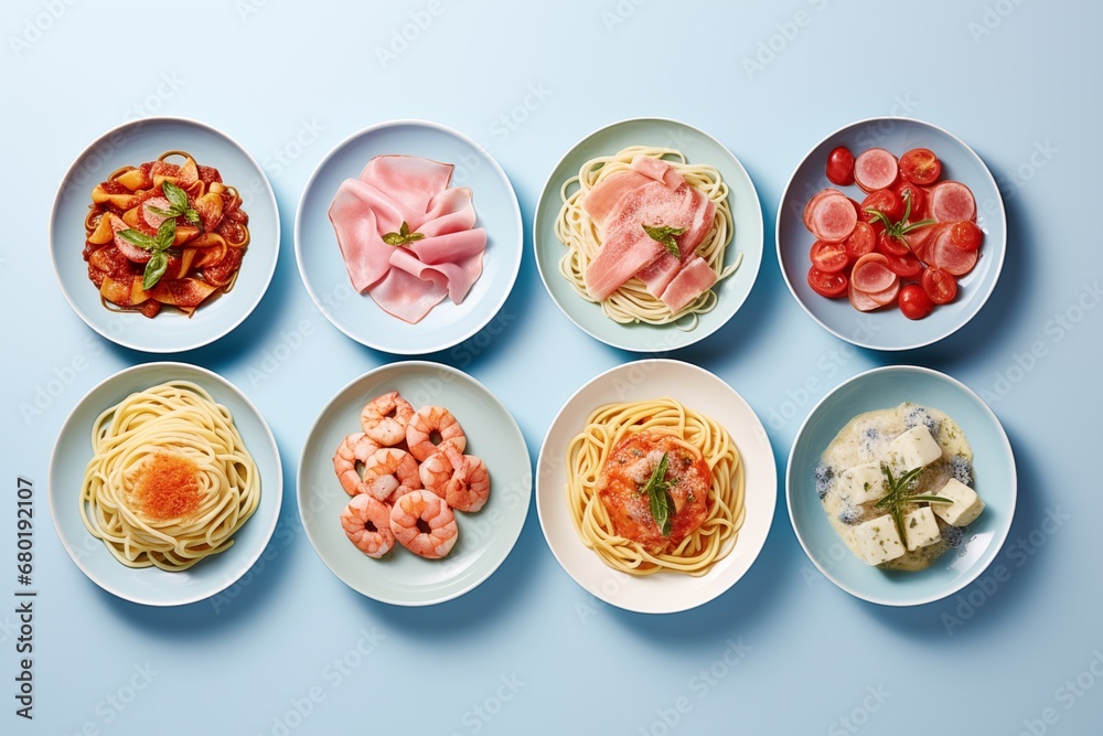 An Artful Arrangement of Classic Italian Pasta Dishes An Artful Arrangement of Classic Italian Pasta Dishes