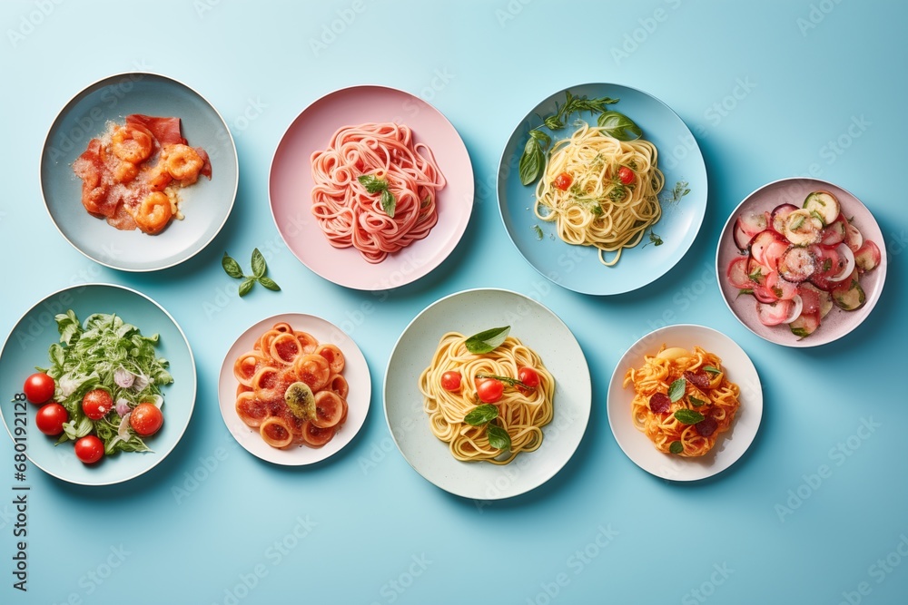 An Artful Arrangement of Classic Italian Pasta Dishes An Artful Arrangement of Classic Italian Pasta Dishes