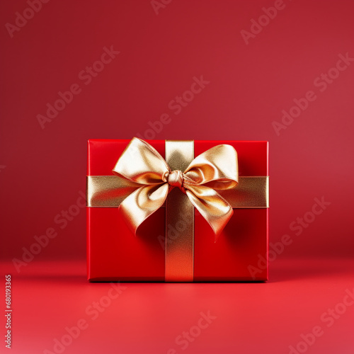 red gift box with ribbon © Maxim
