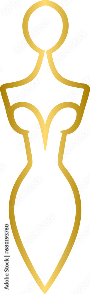 Golden women dress beauty fashion shop logo design Golden women dress beauty fashion shop logo design