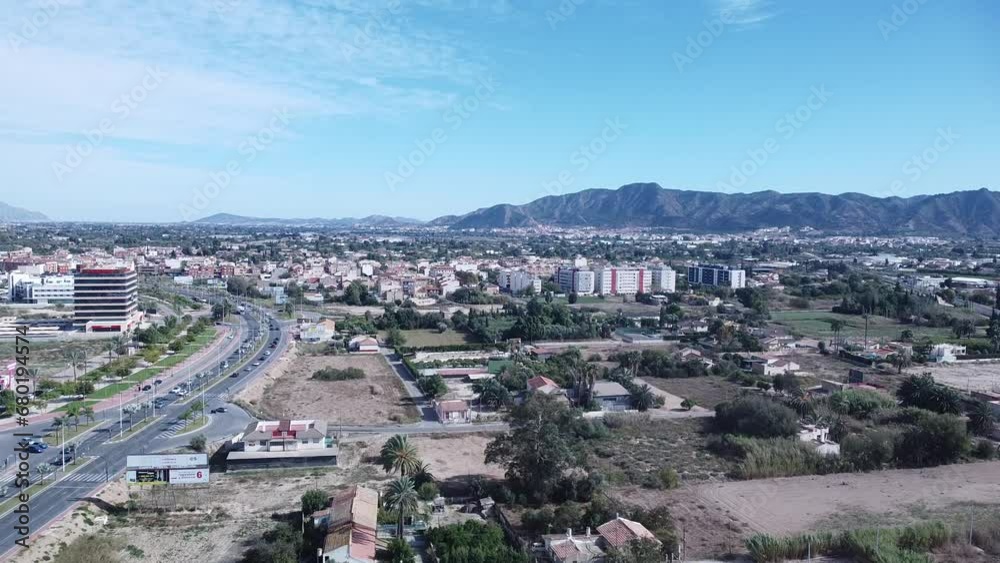 Vista aerea Infante Don Juan Manuel - Los Dolores, Ronsa Sur, Murcia, España. Vista aerea Infante Don Juan Manuel - Los Dolores, Ronsa Sur, Murcia, España.