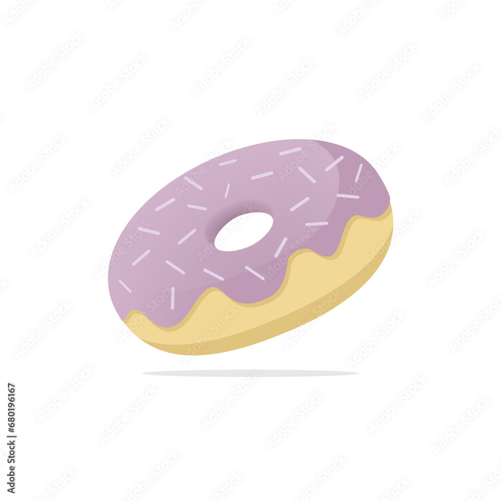 Donut flat and gradient illustration semi realistic vector Donut flat and gradient illustration semi realistic vector