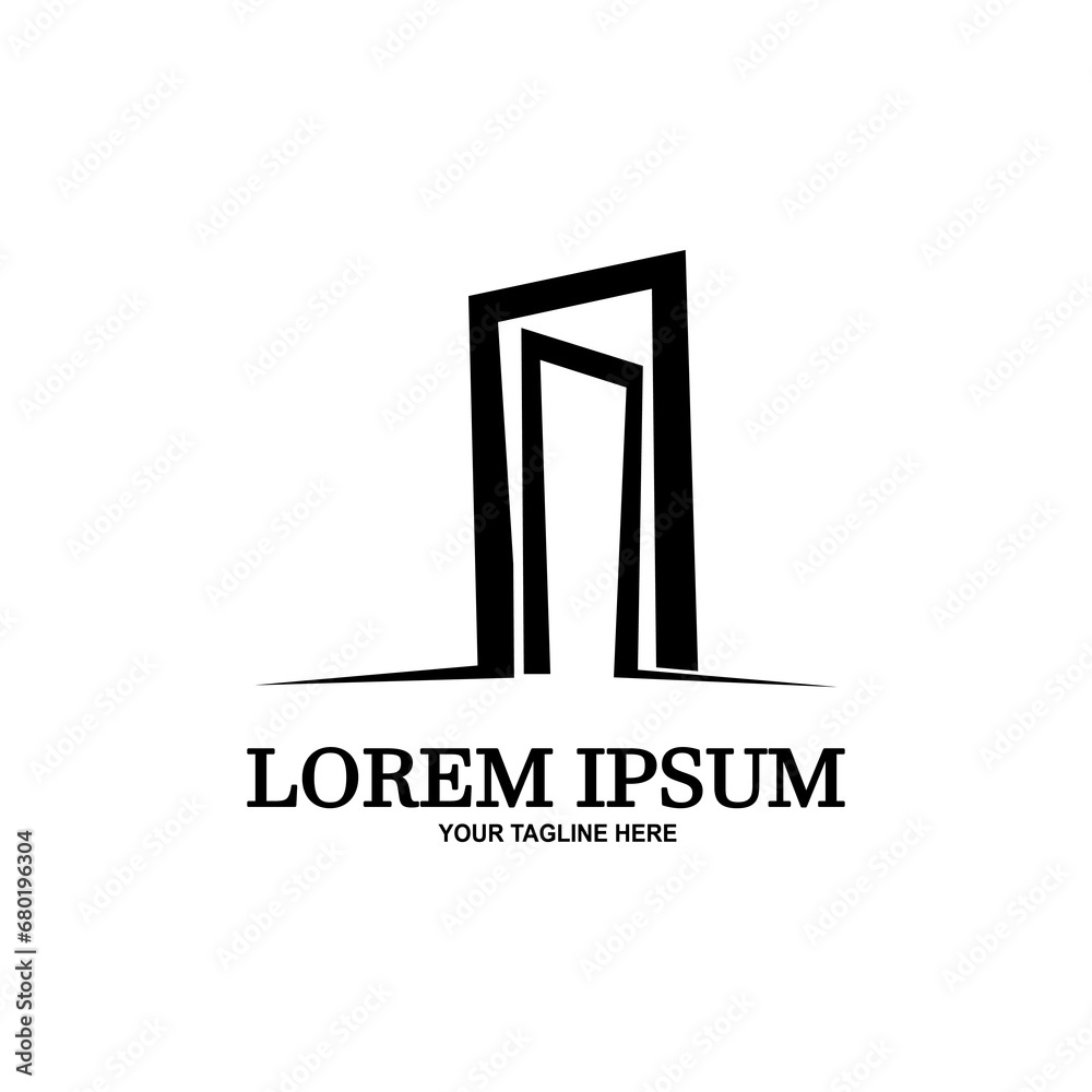 Interior door logo. Door icon. Vector illustration.