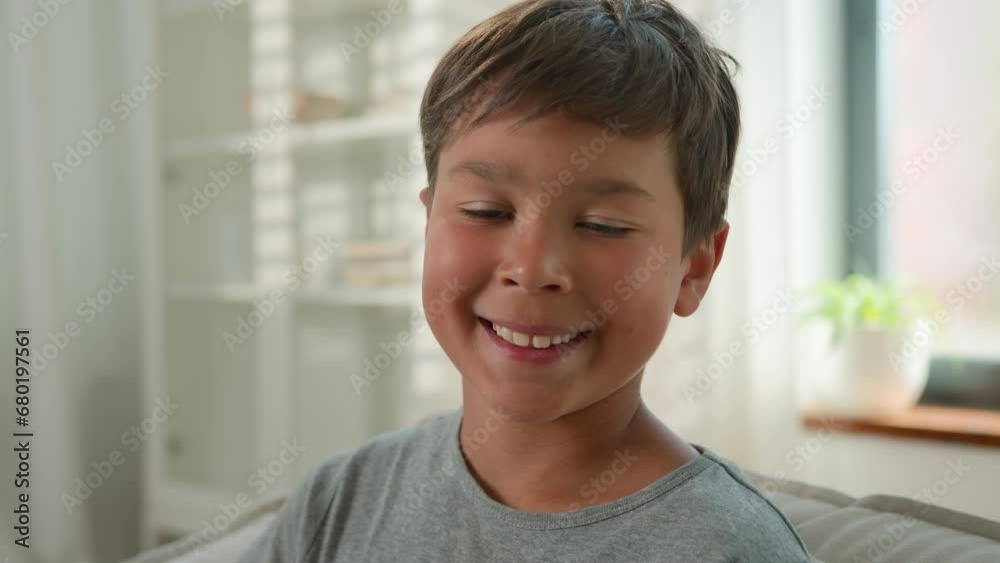 Happy little adorable Caucasian boy male child schoolboy cheerful looking at camera smiling close up portrait of joyful kid school pupil junior son grandchild smile teeth laugh children health care Happy little adorable Caucasian boy male child schoolboy cheerful looking at camera smiling close up portrait of joyful kid school pupil junior son grandchild smile teeth laugh children health care