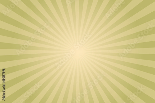 Dark khaki retro vintage style background with sun rays. Olive green sunburst background. Vector illustration photo