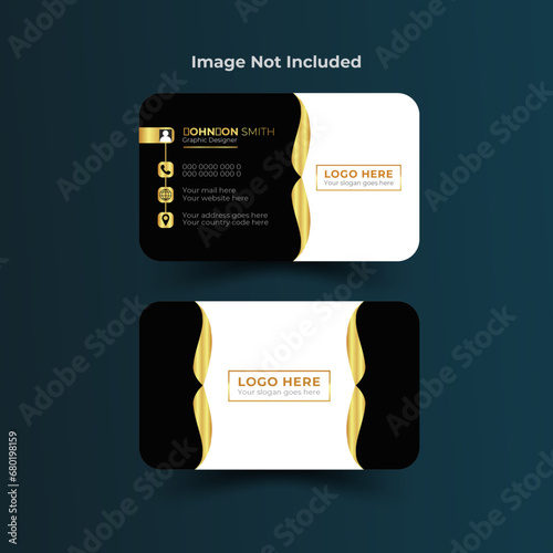 Gold luxury business card design template