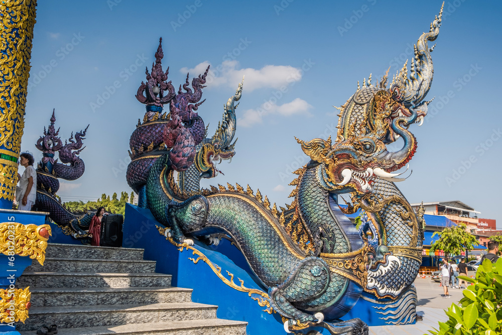 Fototapeta premium Blue Temple, Chaing Rai, Thailand