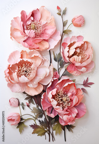 Bouquet of peony flowers