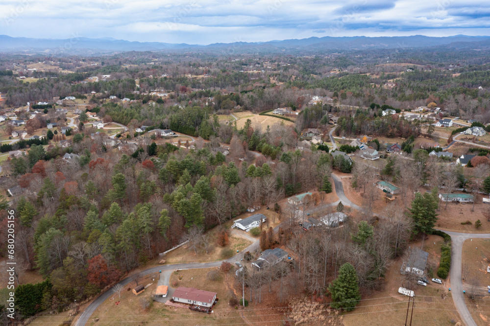 drone mountain neighborhood views