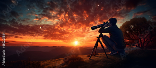 photographer at sunset © Artworld AI