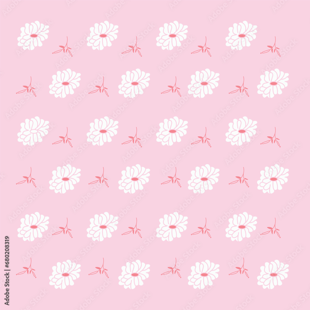 Flower seamless pattern with abstract floral branches with leaves, blossom flowers and berries. Vector nature illustration in vintage Flower seamless pattern with abstract floral branches with leaves, blossom flowers and berries. Vector nature illustration in vintage