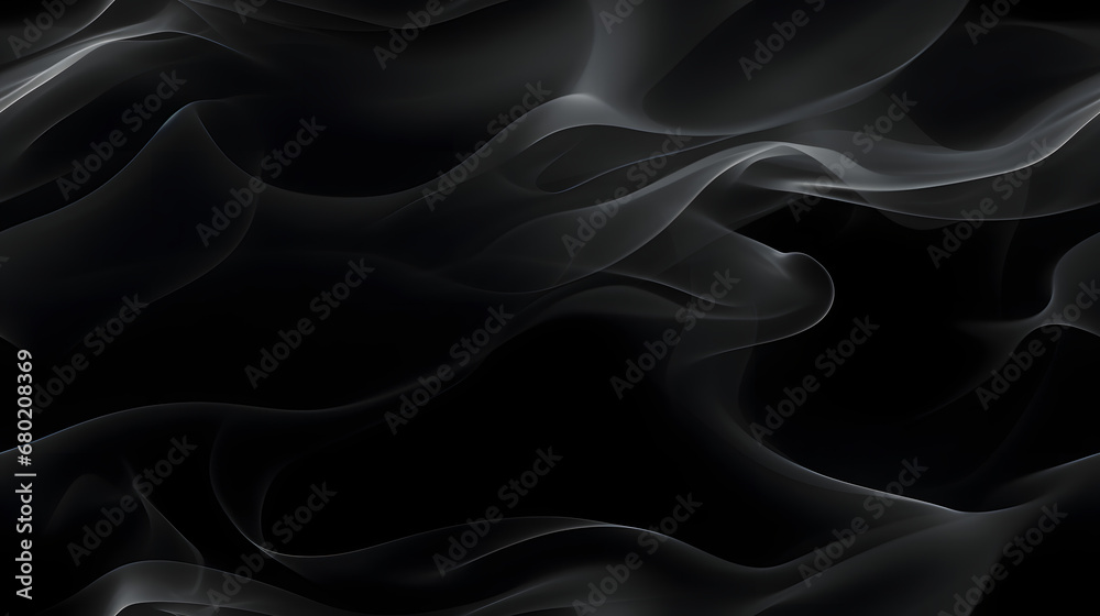 Obraz premium Seamless transparent smoke swirls over black background