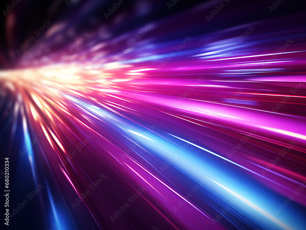 Realistic neon speed motion background. Generative Ai Realistic neon speed motion background. Generative Ai
