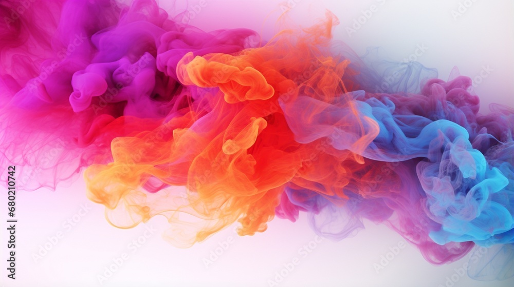 3D graphic of colorful smoke, 