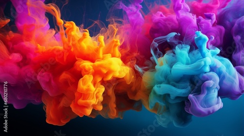 3D graphic of colorful smoke, 