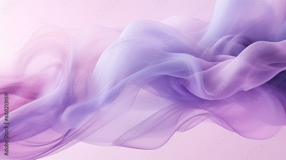 Obraz premium Soft billows of pink and blue smoke dance together in a delicate, fluid motion, creating a romantic and serene abstract backdrop