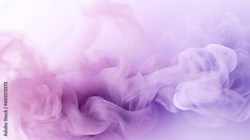 Soft billows of pink and blue smoke dance together in a delicate, fluid motion, creating a romantic and serene abstract backdrop