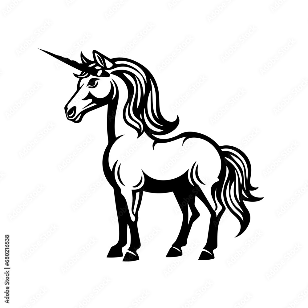 Enchanting Unicorn Vector Illustration Enchanting Unicorn Vector Illustration