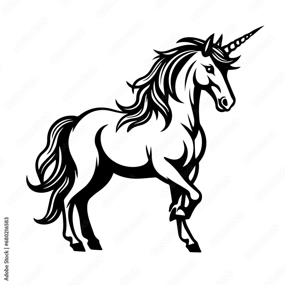 Enchanting Unicorn Vector Illustration Enchanting Unicorn Vector Illustration