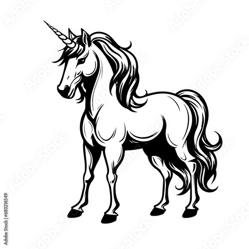 Fototapeta Naklejka Na Ścianę i Meble -  Enchanting Unicorn Vector Illustration