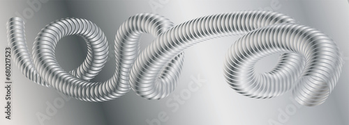 The silver spiral. Design for the cover, banner, poster. Template for interior decoration, creative ideas, creativity and design