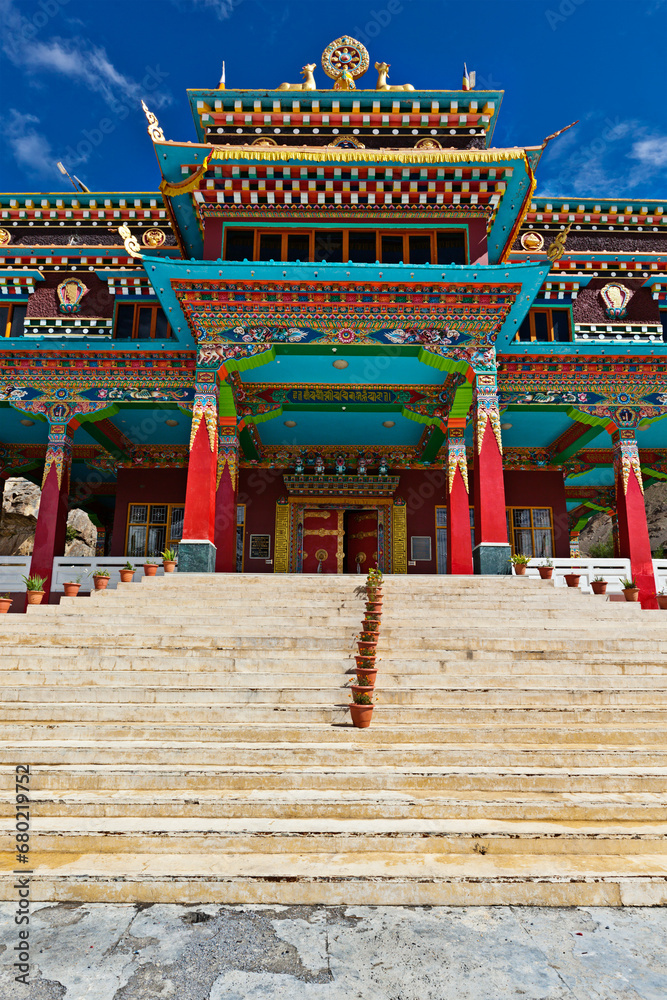 Obraz premium Buddhist monastery in Kaza. Spiti Valley, Himachal Pradesh, India
