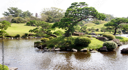 Gardens in Kumamoto  Honshu Island  Japan