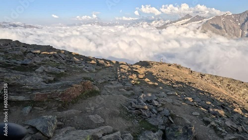 scandinavian walking in the caucasus mountains