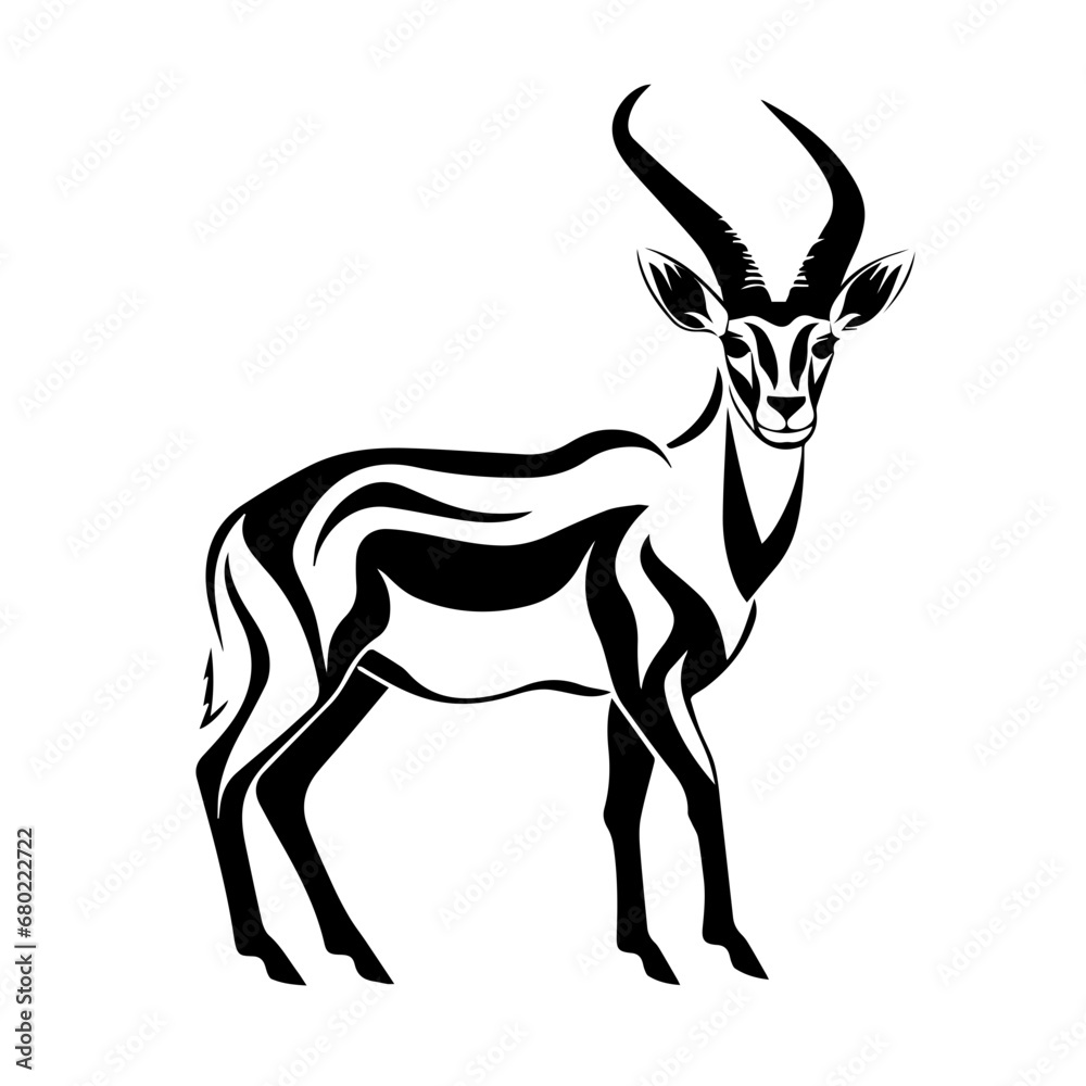 Graceful Antelope Vector Illustration Graceful Antelope Vector Illustration
