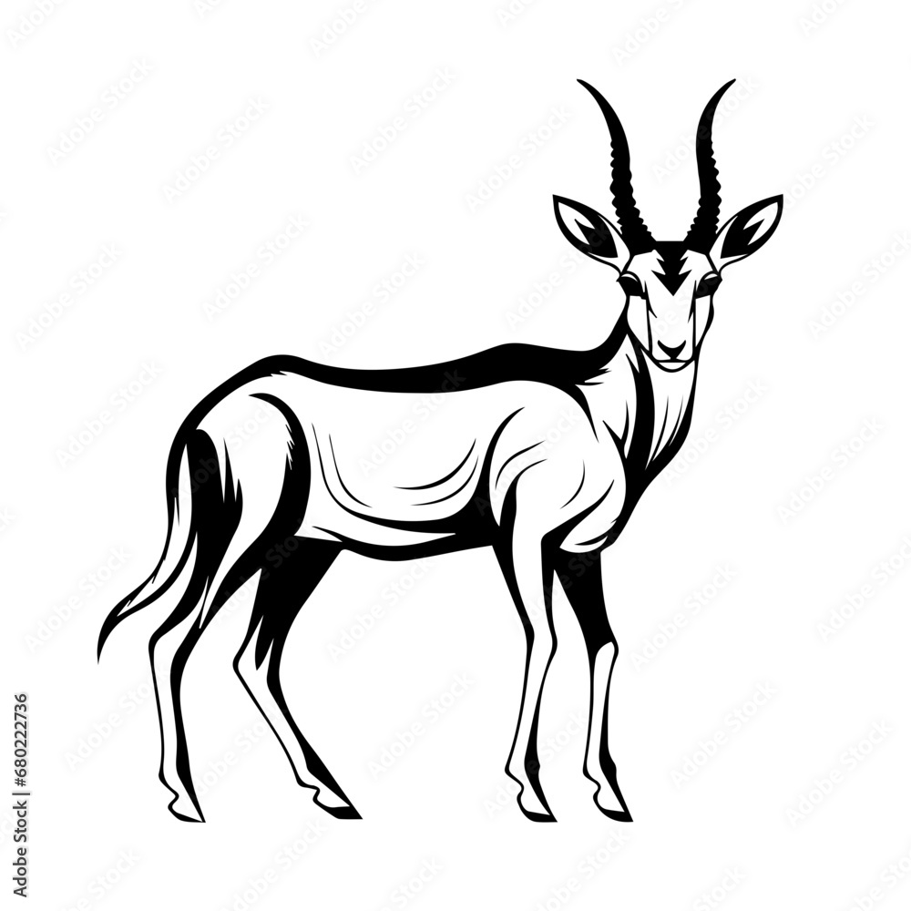 Graceful Antelope Vector Illustration Graceful Antelope Vector Illustration