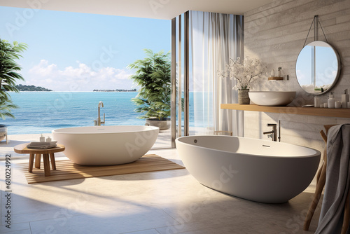 bathroom interior with bathtub