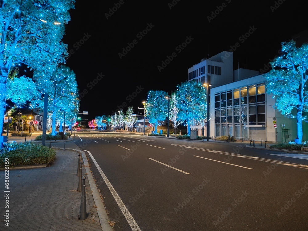 Obraz premium クリスマスイルミネーション ライトアップ