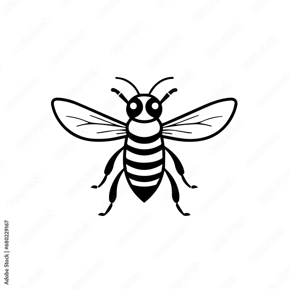 Buzzing Bee Vector Illustration
