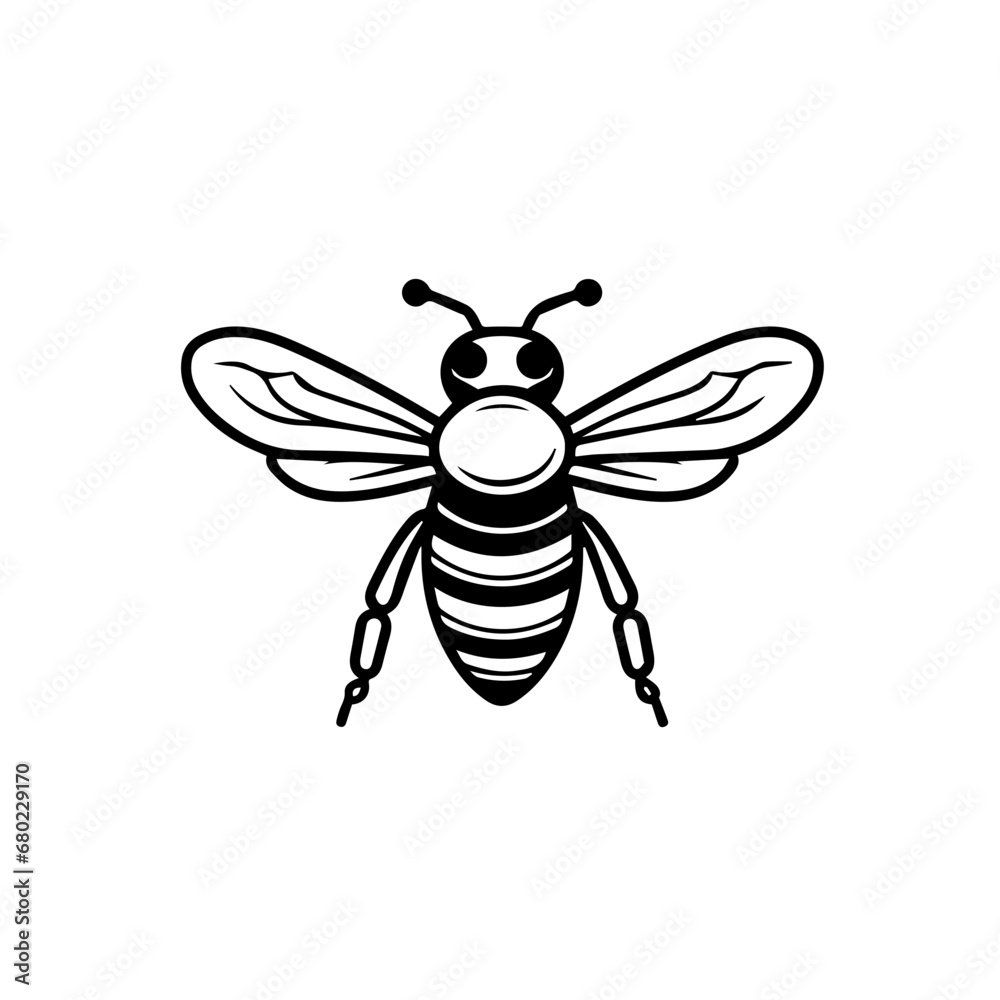 Buzzing Bee Vector Illustration Buzzing Bee Vector Illustration
