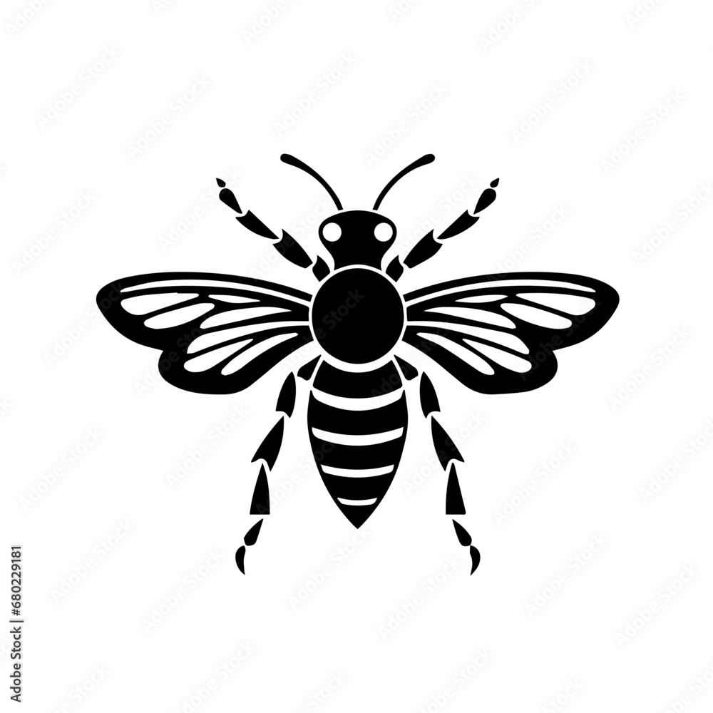 Buzzing Bee Vector Illustration