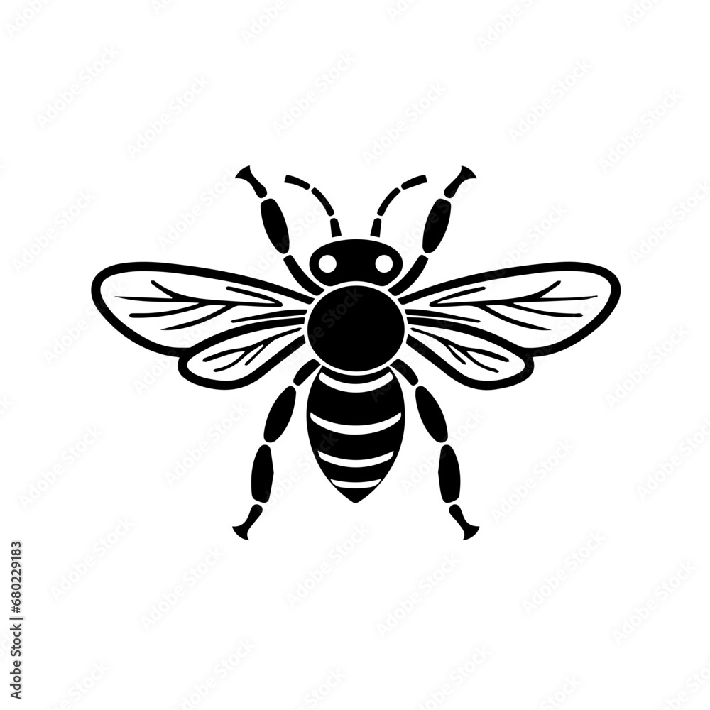 Buzzing Bee Vector Illustration Buzzing Bee Vector Illustration