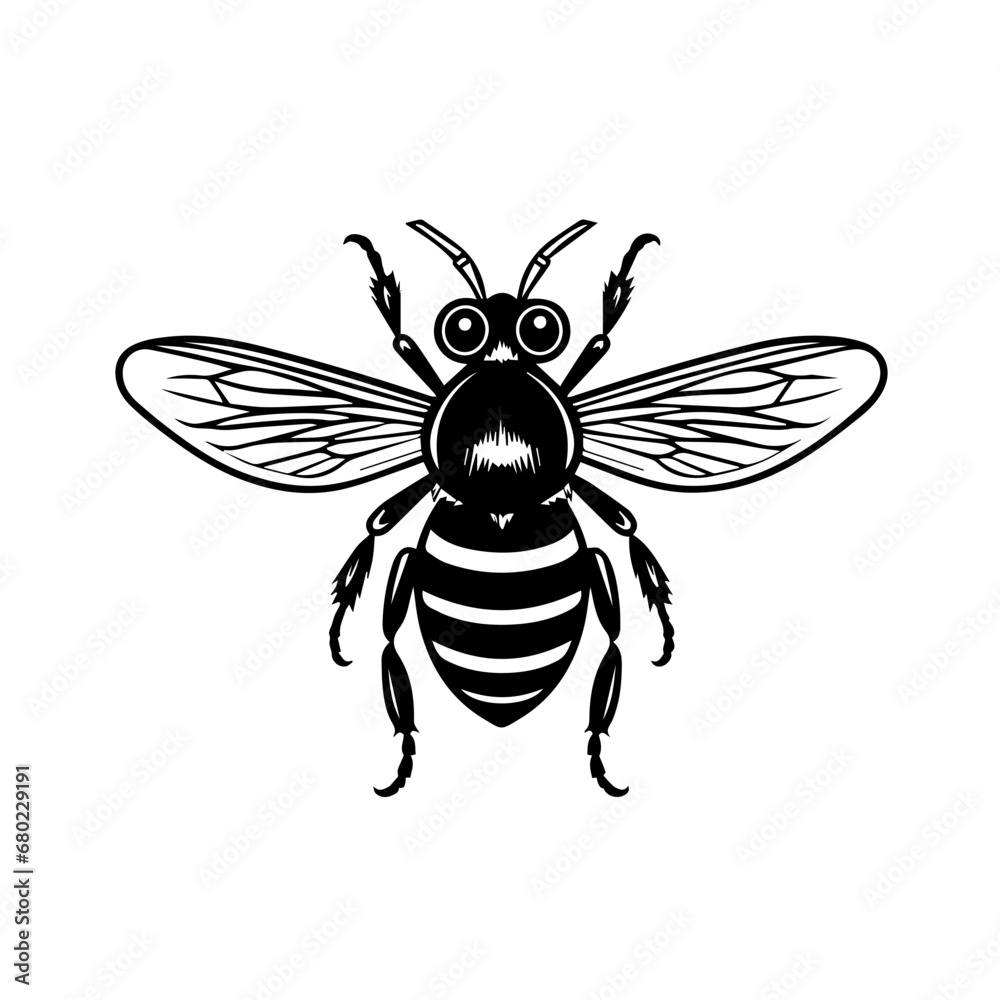 Buzzing Bee Vector Illustration Buzzing Bee Vector Illustration