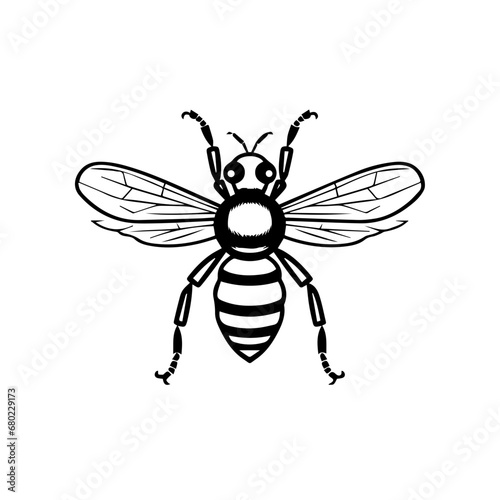 Buzzing Bee Vector Illustration