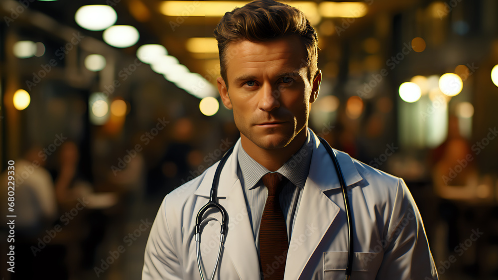 portrait of a doctor in a white coat portrait of a doctor in a white coat
