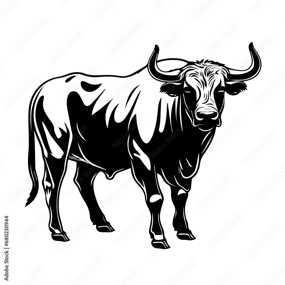 Strong Bull Vector Illustration