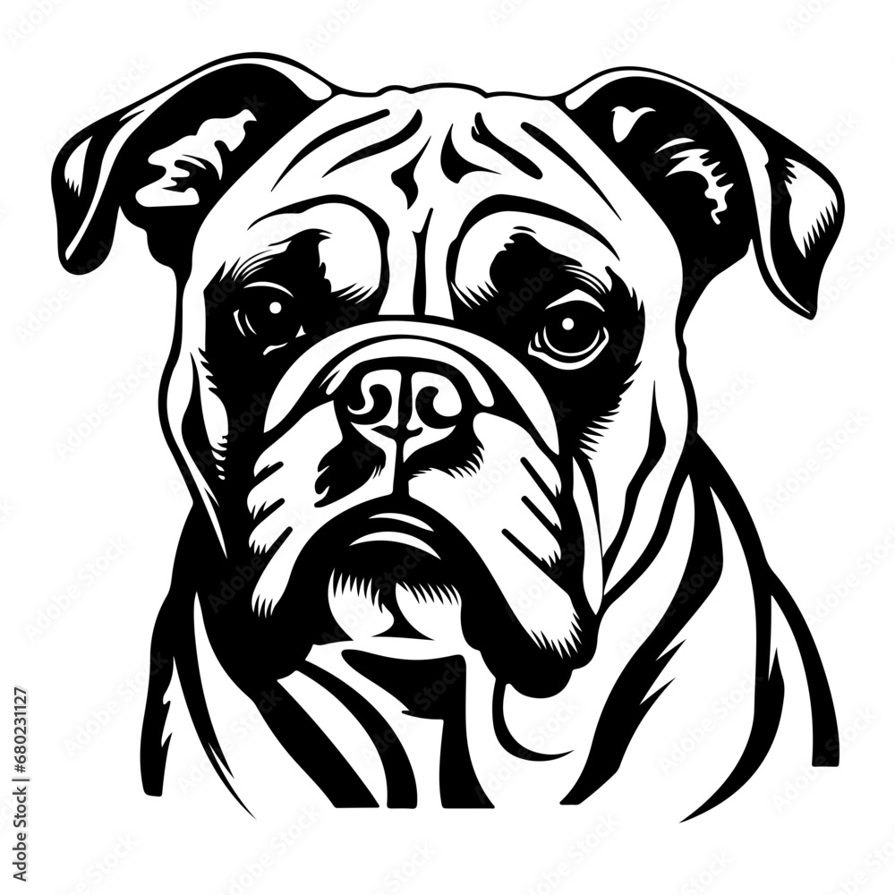 Adorable Bulldog Vector Illustration