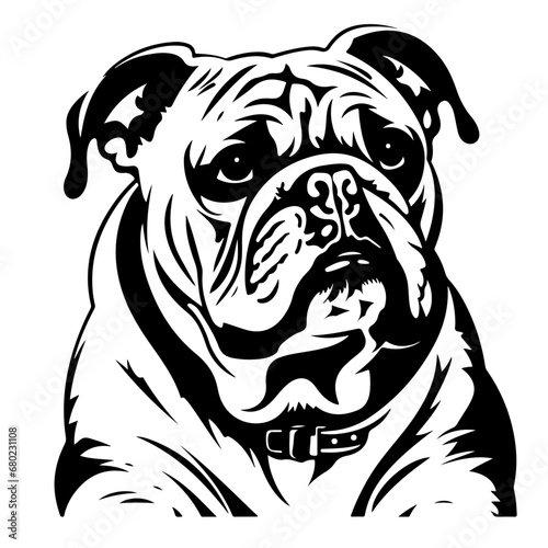 Adorable Bulldog Vector Illustration