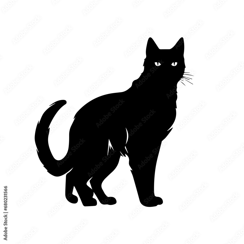 Graceful Cat Vector Illustration