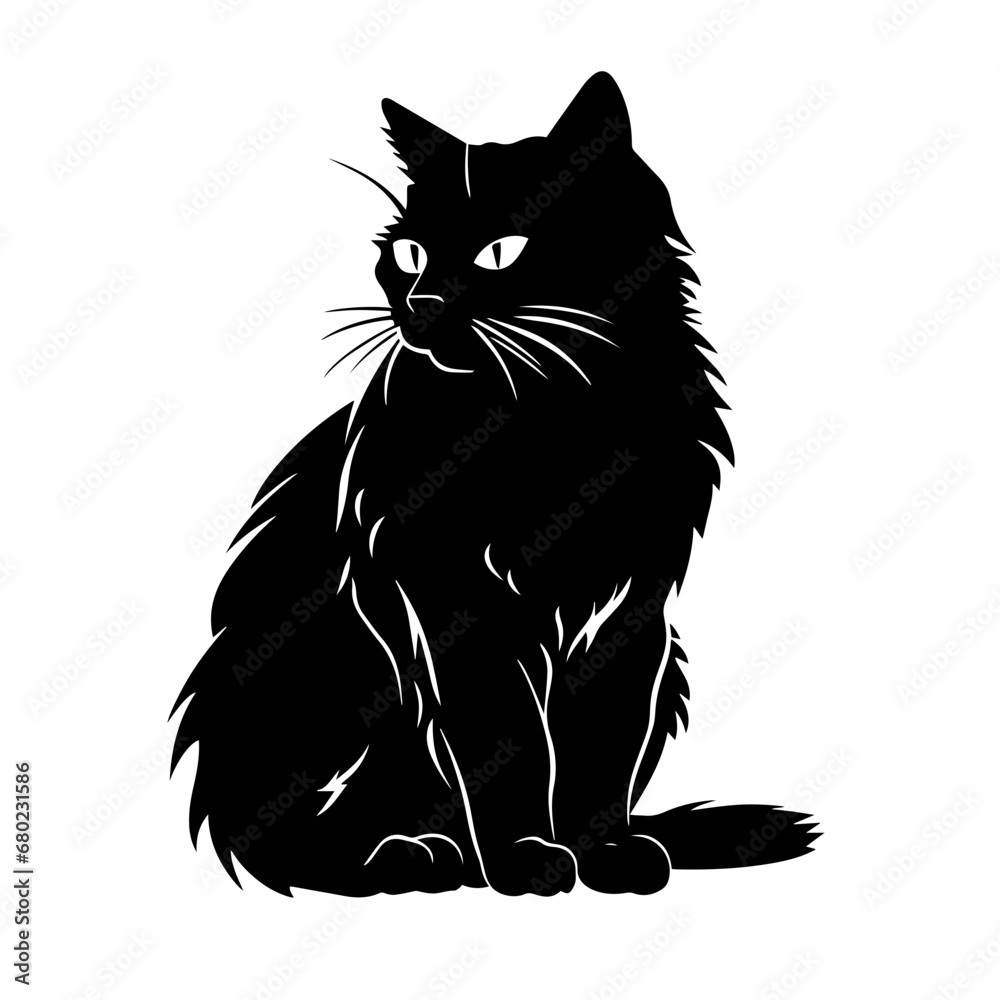 Graceful Cat Vector Illustration Graceful Cat Vector Illustration
