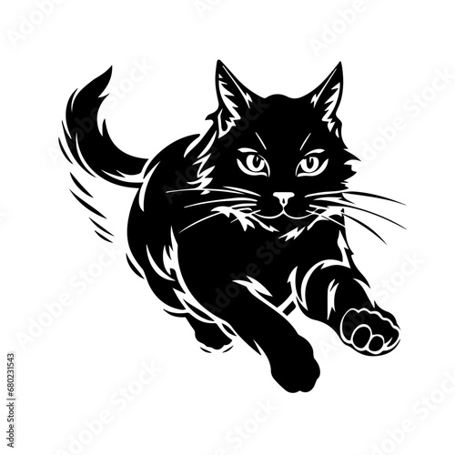 Graceful Cat Vector Illustration